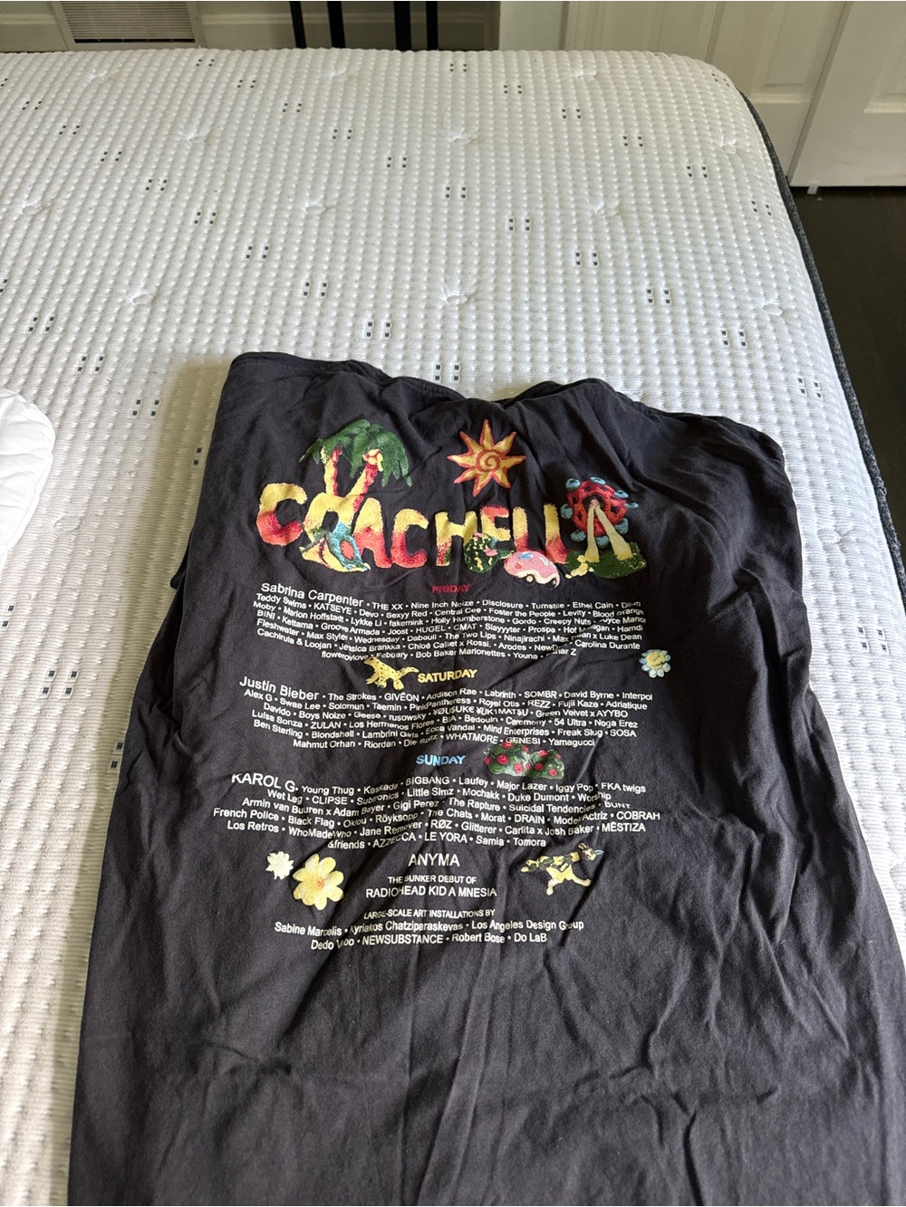 Coachella 2026 Black Graphic Tee Merch - Picture 2 of 2